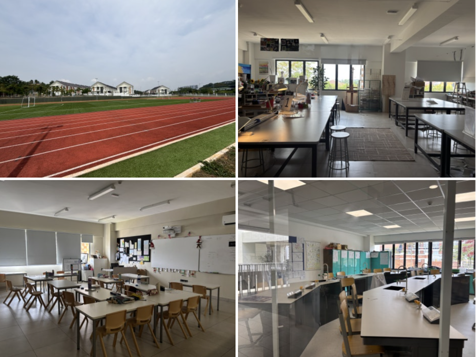 콩코드 컬리지 국제학교 운동장과 교실, 과학실